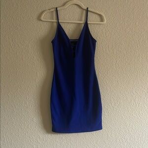 Elegant Blue Sleeveless Dress